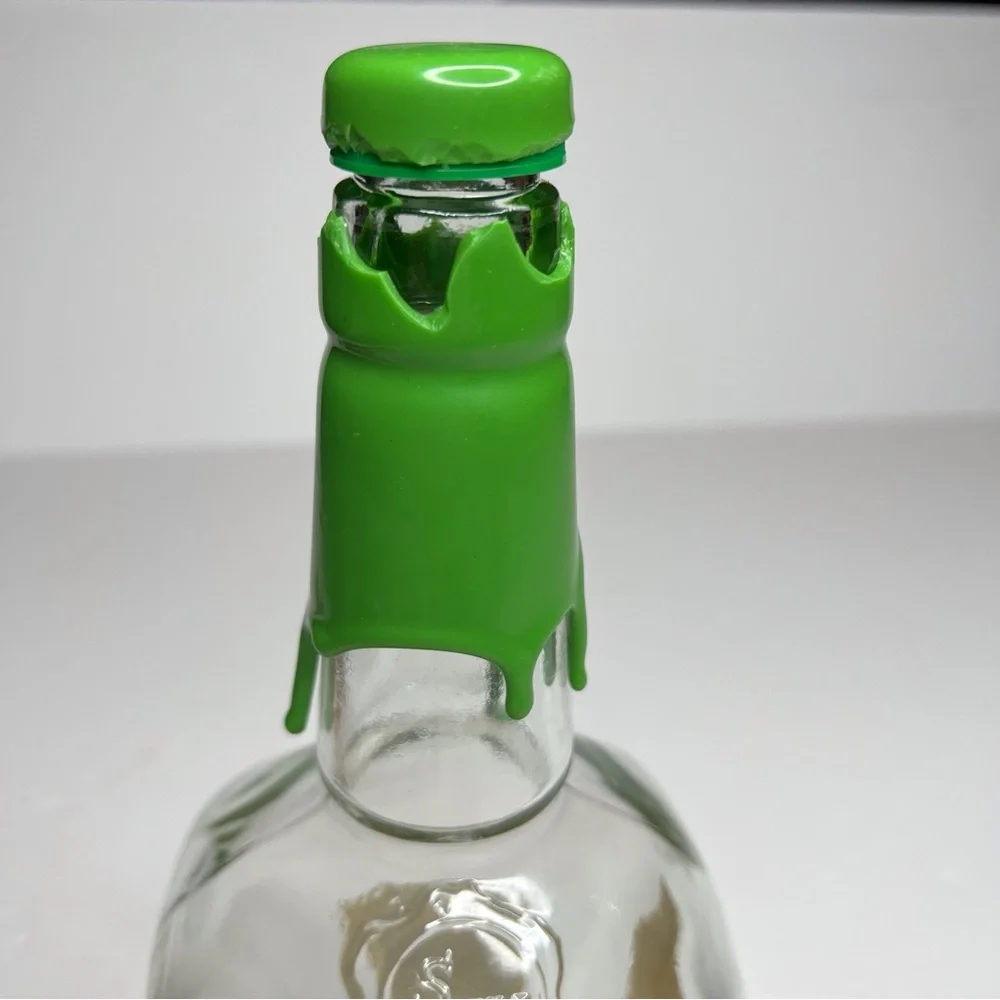 Empty Maker's Mark Mint Julep Green Wax Bottle Kentucky Derby Party Decorations
